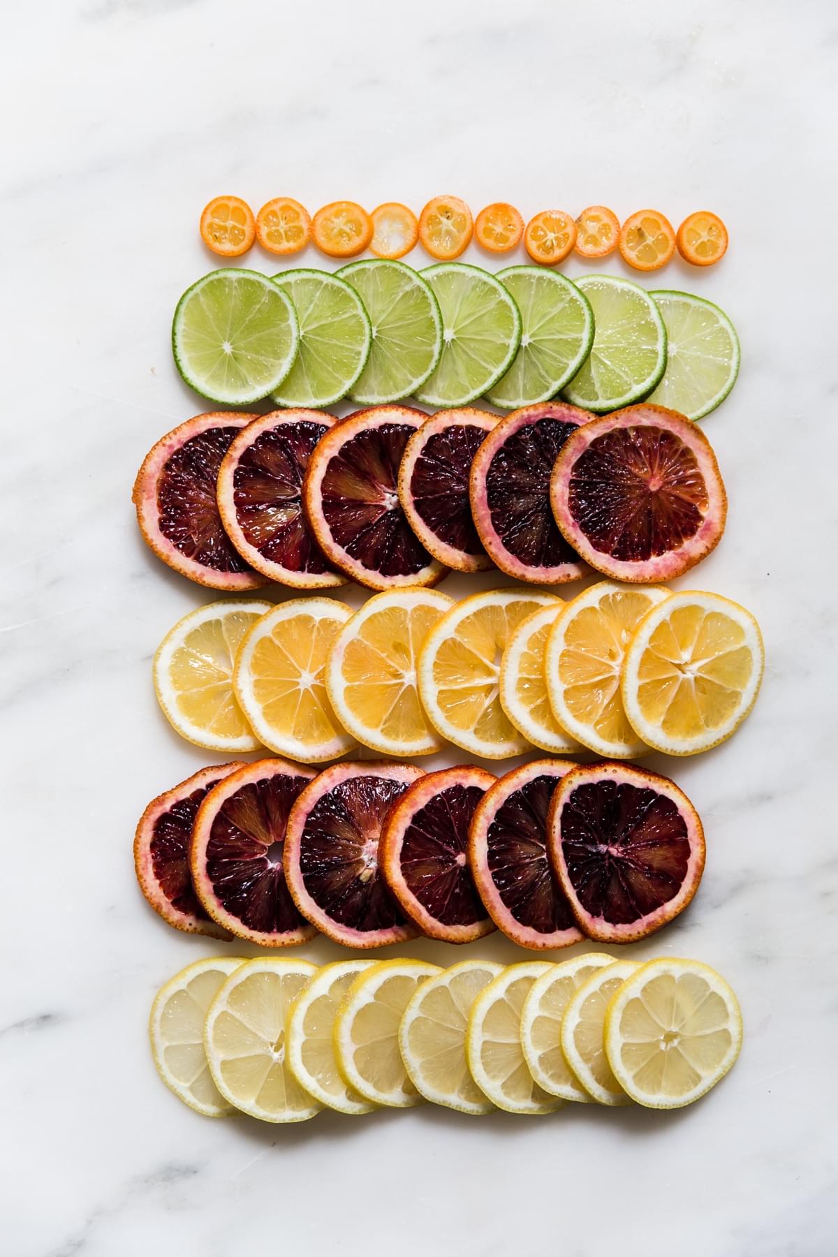 citrus fruit on a marble surface