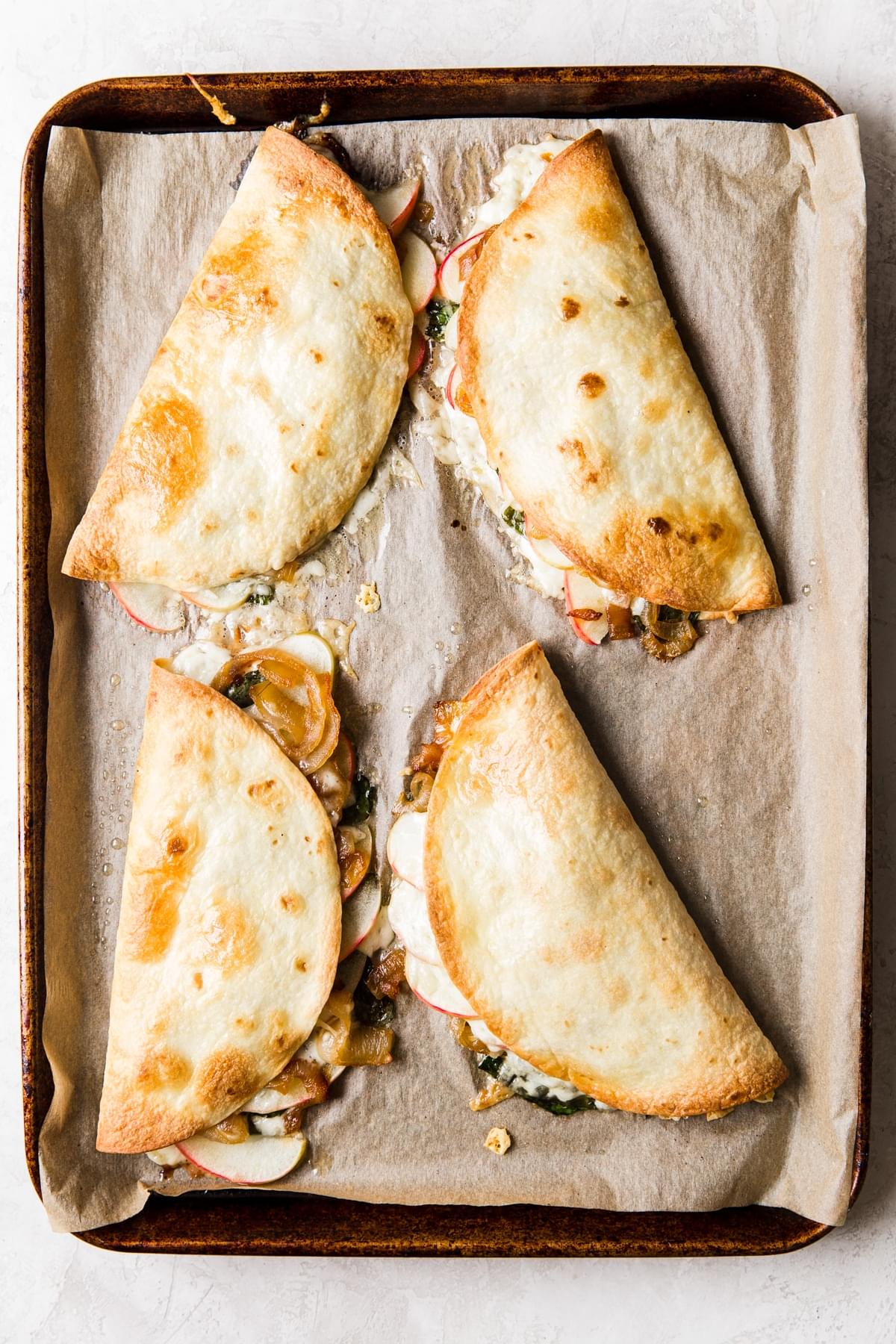 Apple And Caramelized Onion Baked Quesadilla 10
