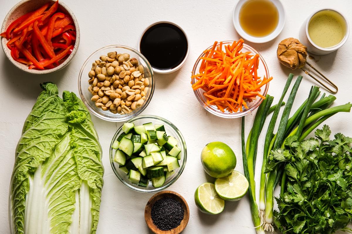 ingredients for Asian Chopped salad