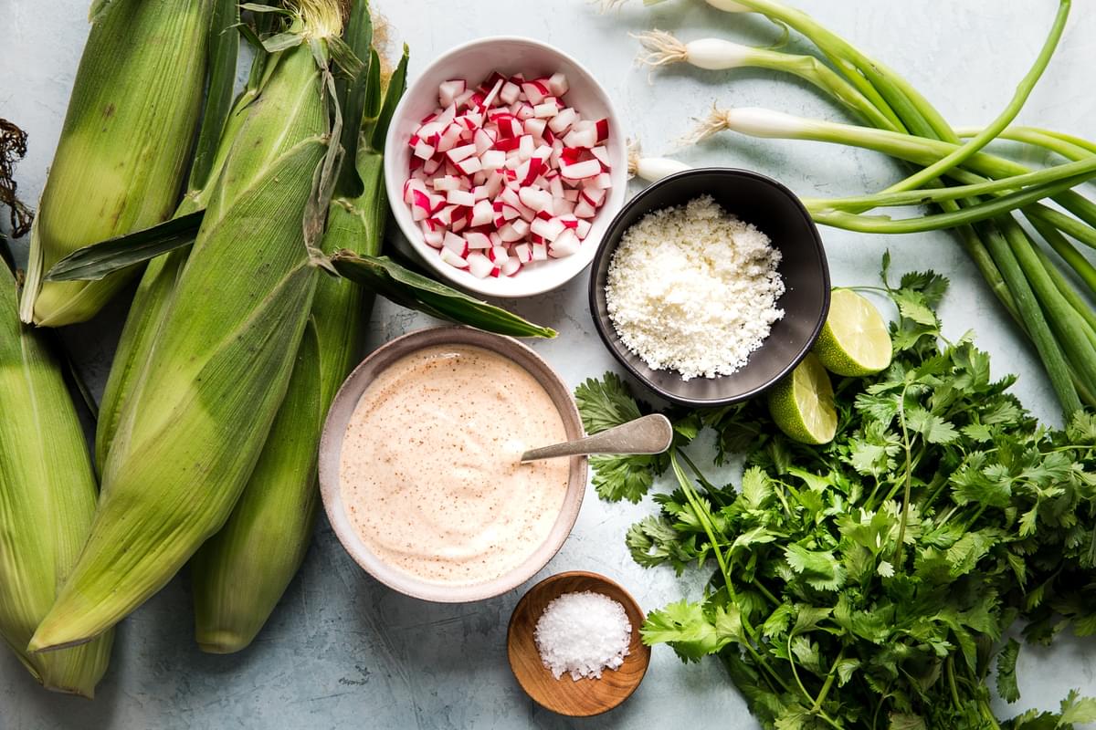 ingredients for Mexican Street Corn Salad