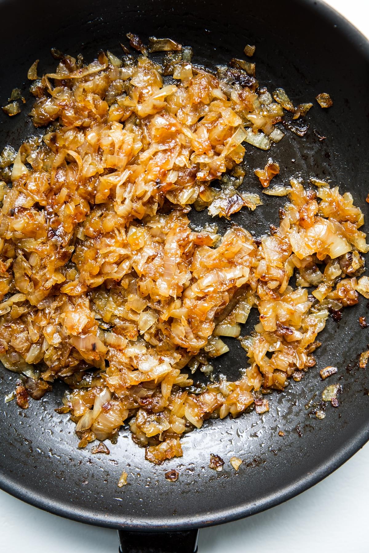 homemade Caramelized Onions in a pan