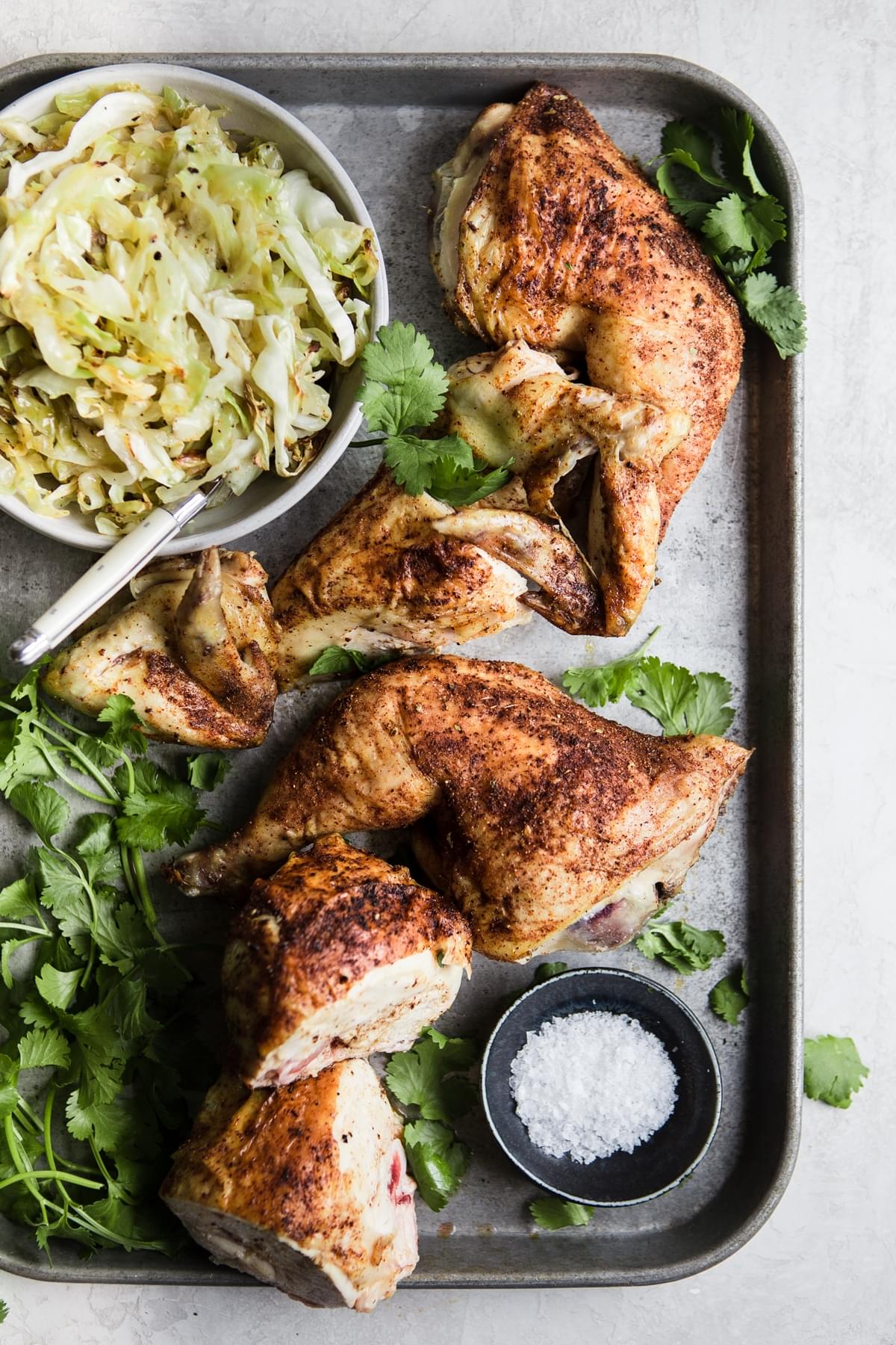 Whole30 approved Roasted Chicken With Cabbage