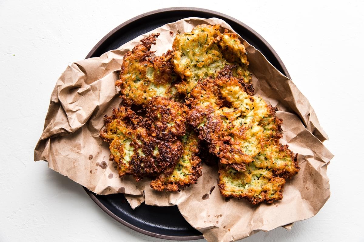 Zucchini Fritters on a plate