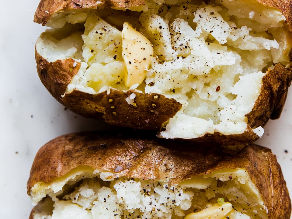 Best Baked Potato Recipe with butter salt and pepper