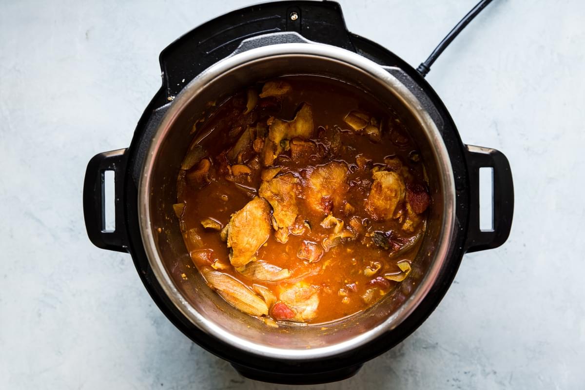 chicken tagine cooked in an instant pot