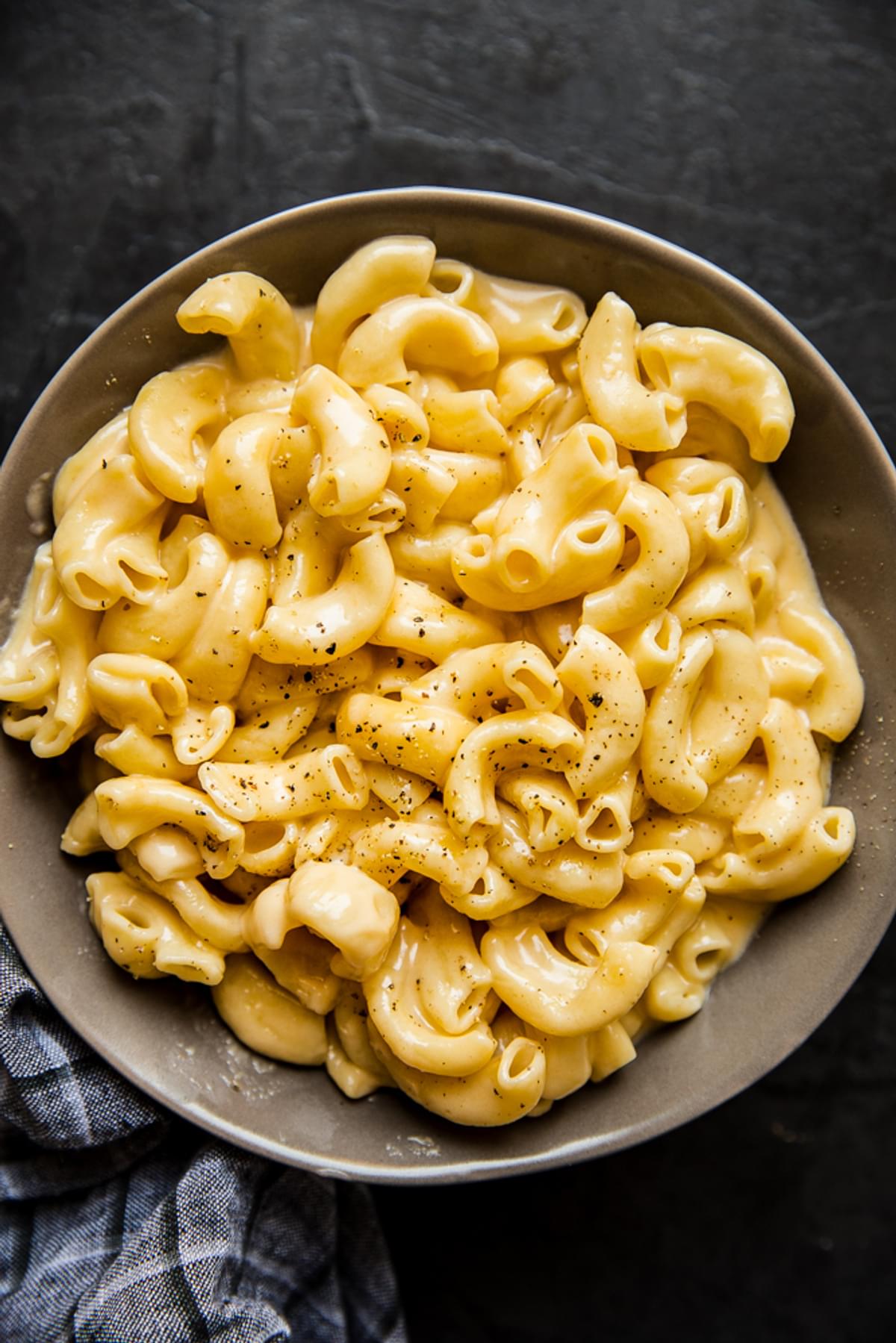 Instant pot mac and cheese in a bowl