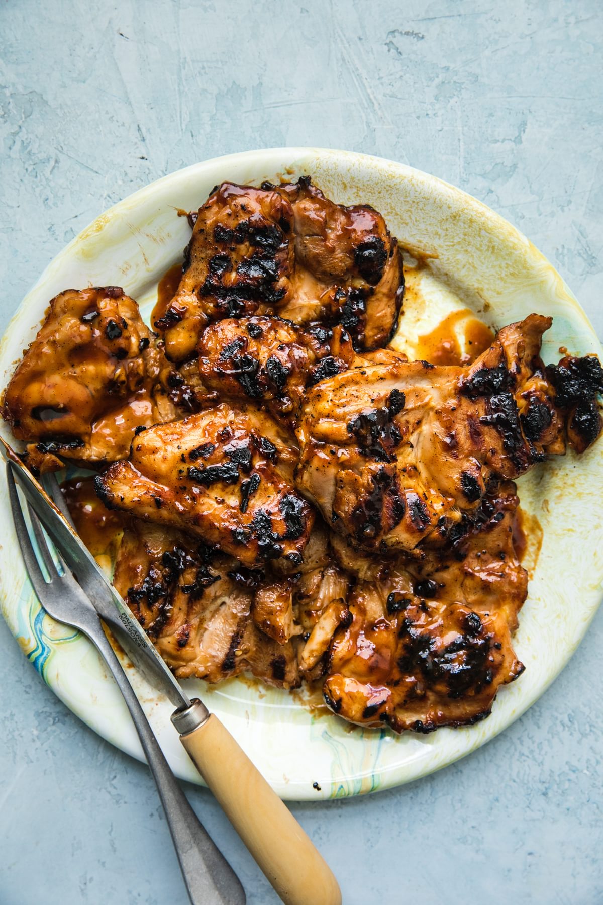 homemade grilled huli huli chicken on a plate