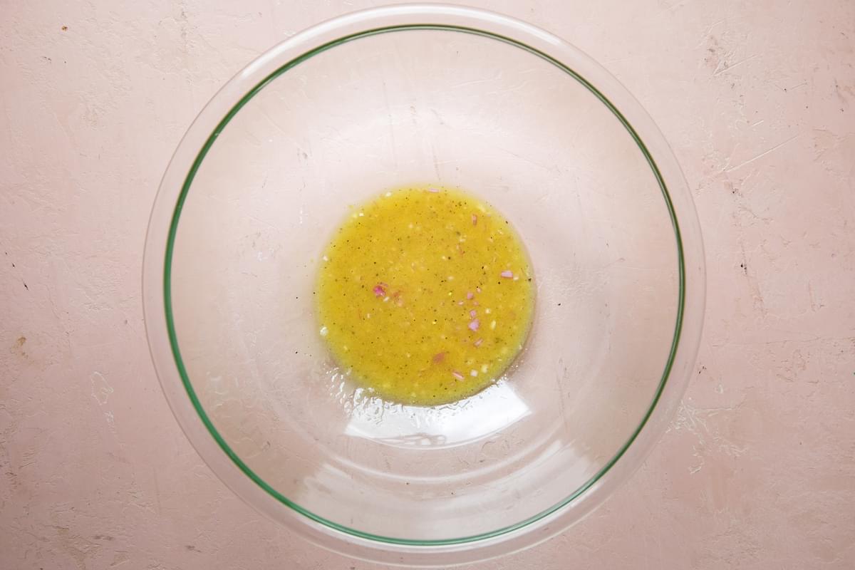 Shallot Vinaigrette in a bowl