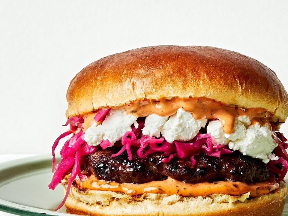 Acción de gracias tonto observación Lamb Burger With Harissa Mayo and Pickled Red… | The Modern Proper