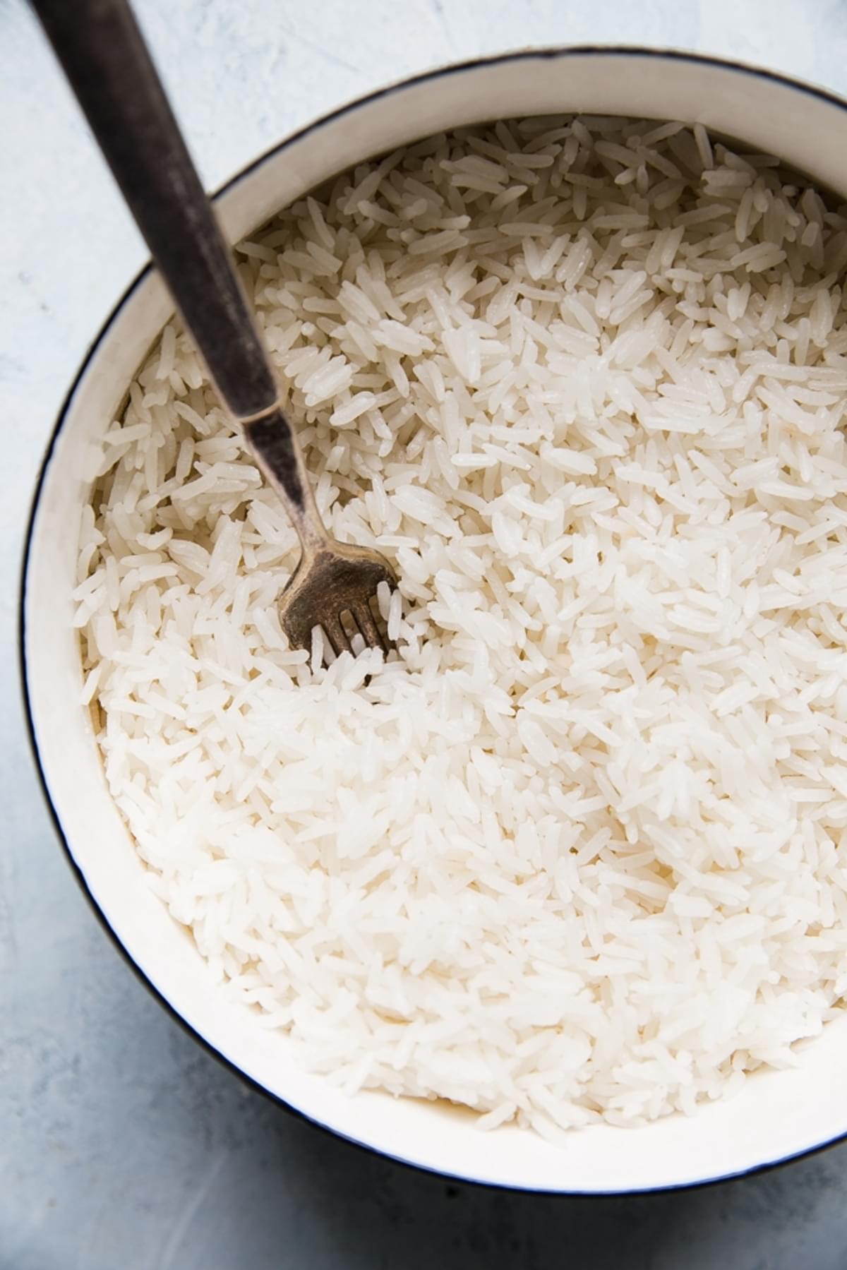 Easy coconut rice in a pot