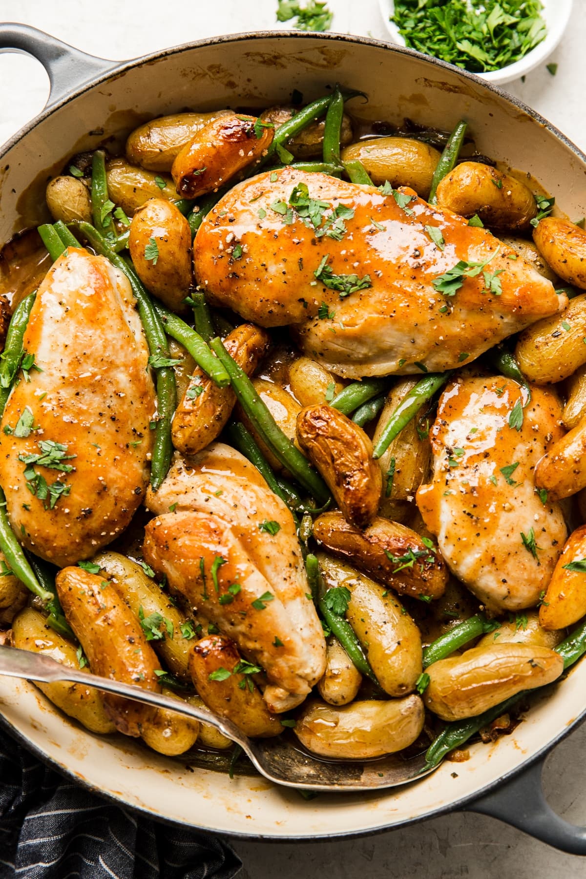 One Pan Honey Mustard Chicken and Vegetables | The Modern Proper