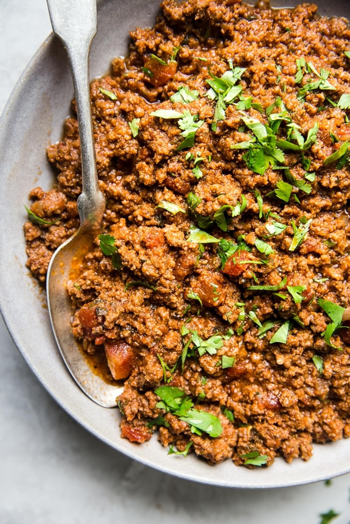 ground up beef with taco seasoning and salsa