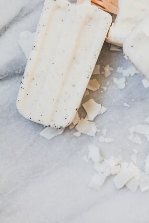 Coconut Cream Popsicles With Vanilla Bean And Malibu Rum