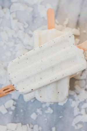 Coconut Cream Popsicles With Vanilla Bean And Malibu Rum
