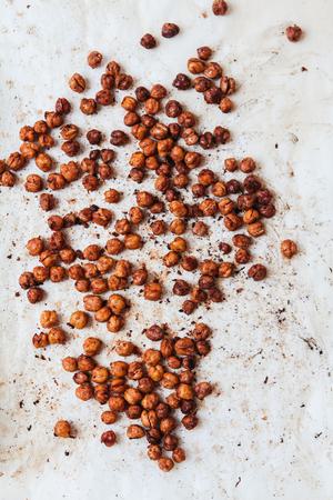 baked crisp roasted chickpeas