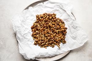 Kale Salad with Pupkin Seed Clusters 7