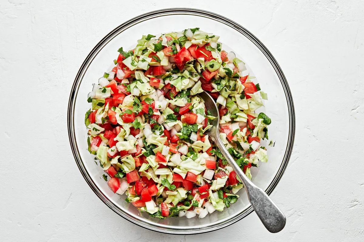 a bowl of fresh homemade pico de gallo
