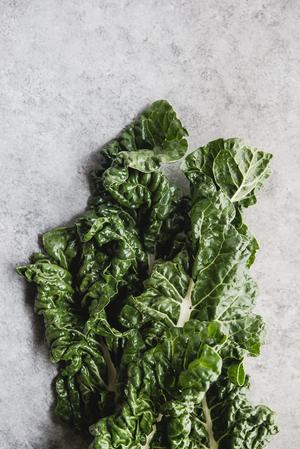 Swiss chard on the counter