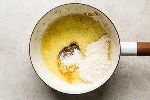 flour, onion and butter in a small pot