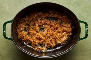 caramelized onions in a pot to use to make homemade french onion soup