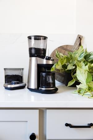 coffee grinder on a counter