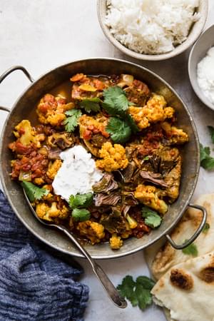 Indian Style Lamb Curry With Cauliflower