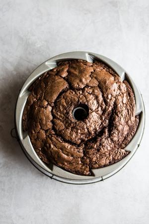 Irish Cream Chocolate cake baked in a Bundt Cake pan