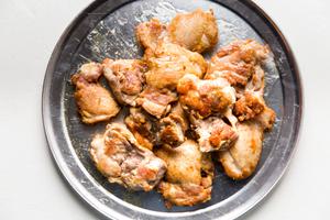 Boneless Skinless Crispy Chicken Thighs on a plate