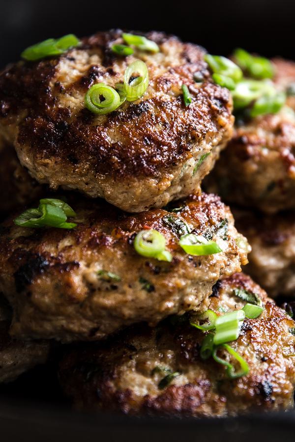 Asian flavored breakfast turkey patties