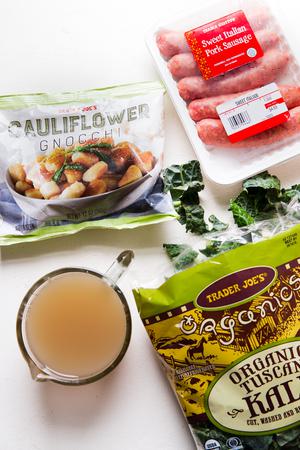 ingredients for cauliflower gnocchi zuppa toscana