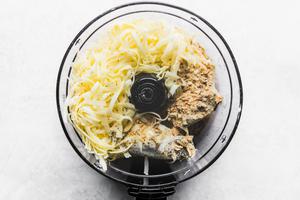 cream cheese, cheddar and spices in a food processor