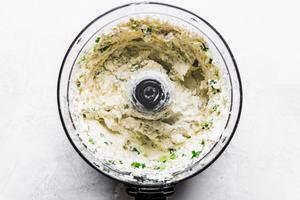 cream cheese, cheddar and spices blended in a food processor