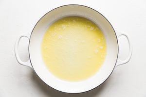 butter melted in a pan