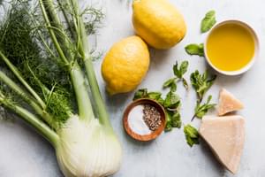ingredients for shaved fennel salad