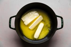 melted butter in a pot