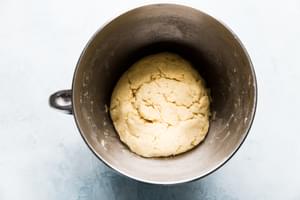 keto pizza pocket dough in a mixing bowl