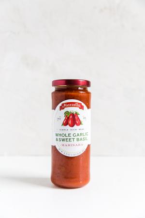 a jar of marinara sauce