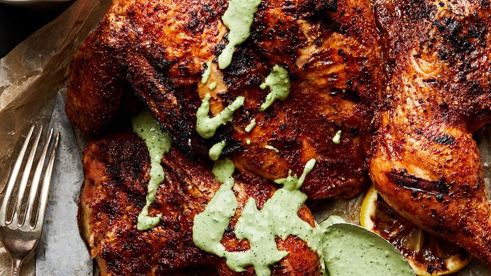 Spatchcocked Grilled Chicken