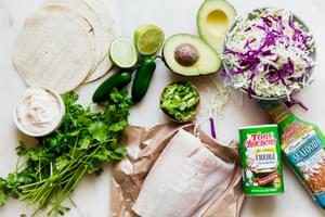 ingredients for crispy fish tacos