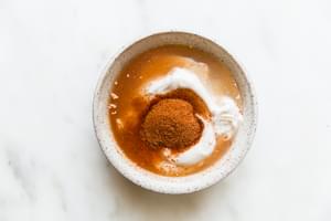 bowl of tony's cajun seasoning, mayonnaise and lime juice