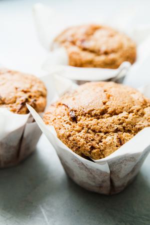 moms zucchini bread muffins in parchment paper
