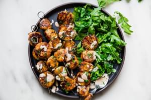 honey and smoked paprika Grilled Scallops with Lemon Aioli 5