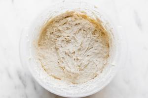 sourdough in autolyse phase in a food grade bucket