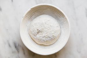 sourdough bread dough in a banaton proofing basket