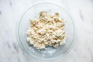 shortcake dough in a glass bowl