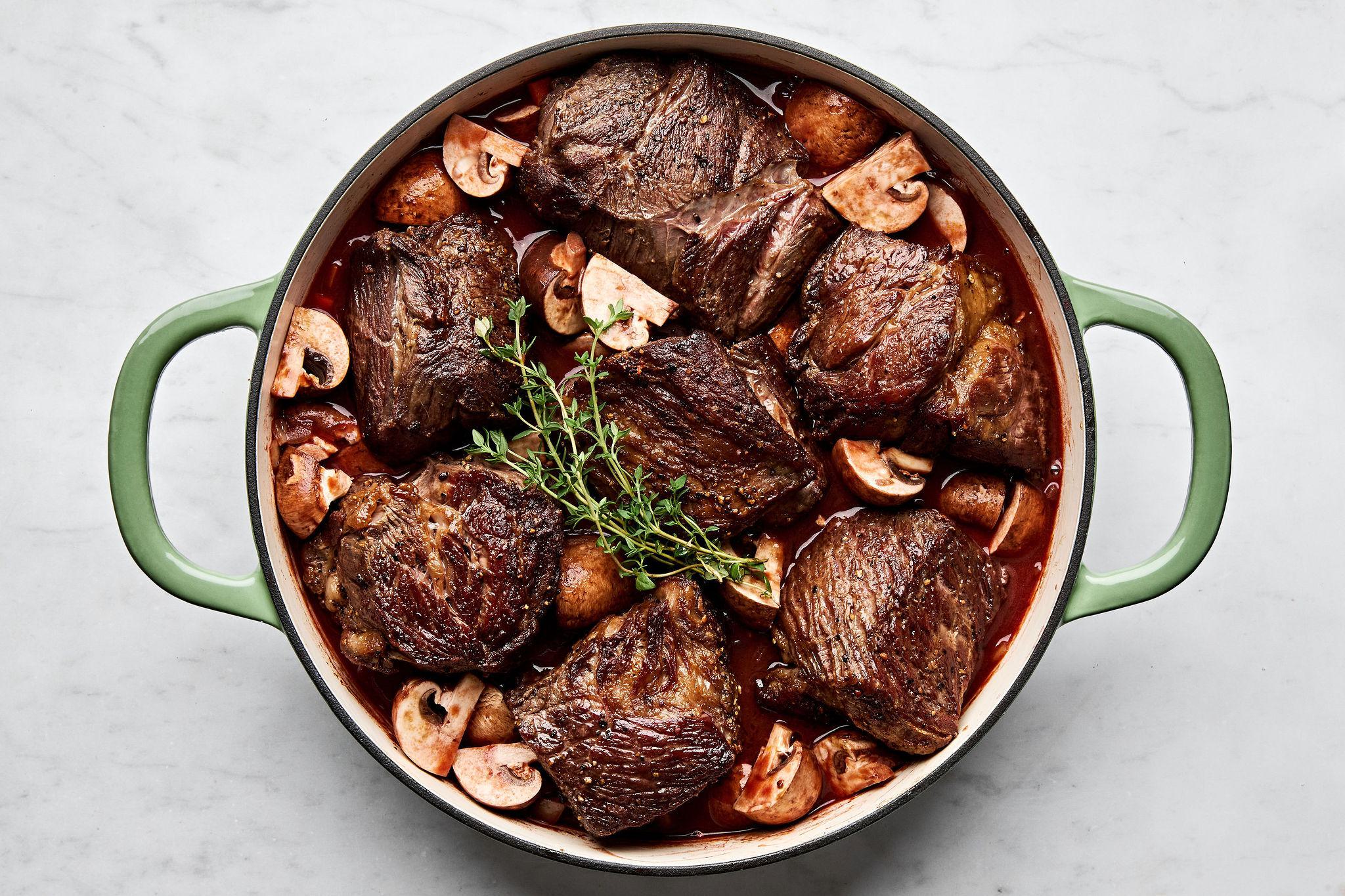 Wine Braised Beef with Mushrooms | The Modern Proper