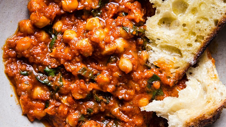 Braised Chickpeas with Chard