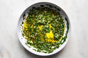 cilantro chermoula in a bowl