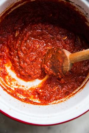 Homemade Marinara Sauce in a pot