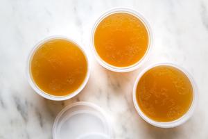 instant pot chicken broth recipe in 3 containers